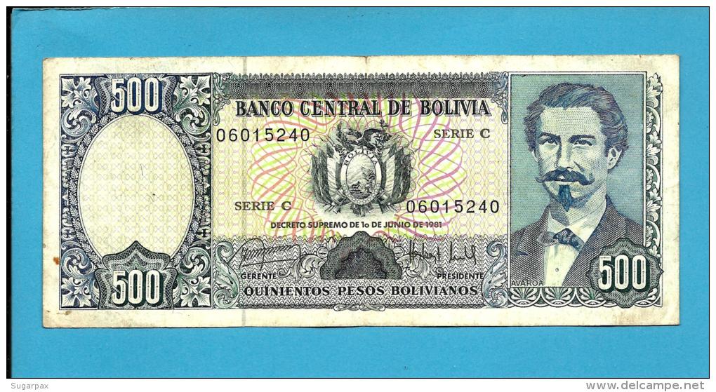 BOLIVIA - 500 Pesos Bolivianos - L. 1981 - P 166 - Serie C - See Sign. -  2 Scans - Bolivia