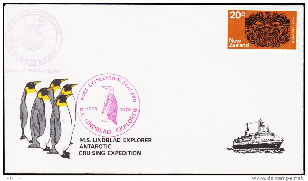 1979. PORT LYTTELTON- N. ZEALAND. 1978-79 M. S. LINDBLAD EXPLORER. NEW ZEALAND 20 C. (Michel: ) - JF176015 - Andere & Zonder Classificatie
