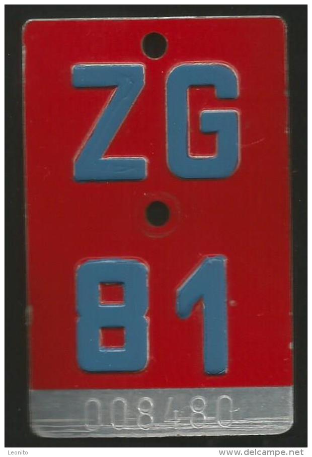 Velonummer Zug ZG 81 - Placas De Matriculación