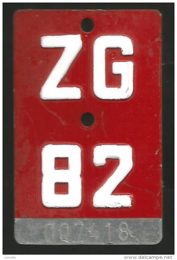 Velonummer Zug ZG 82 - Number Plates