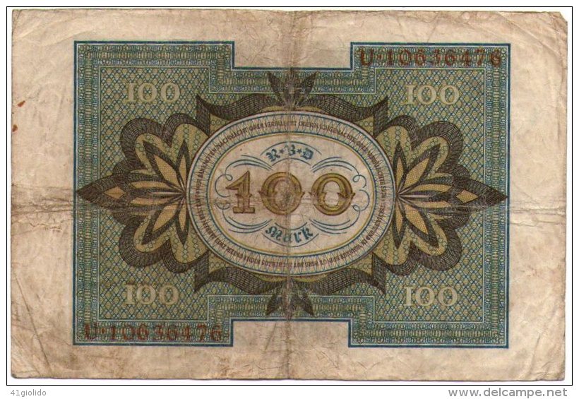 Germania Impero 100 Mark 1920 - 100 Mark