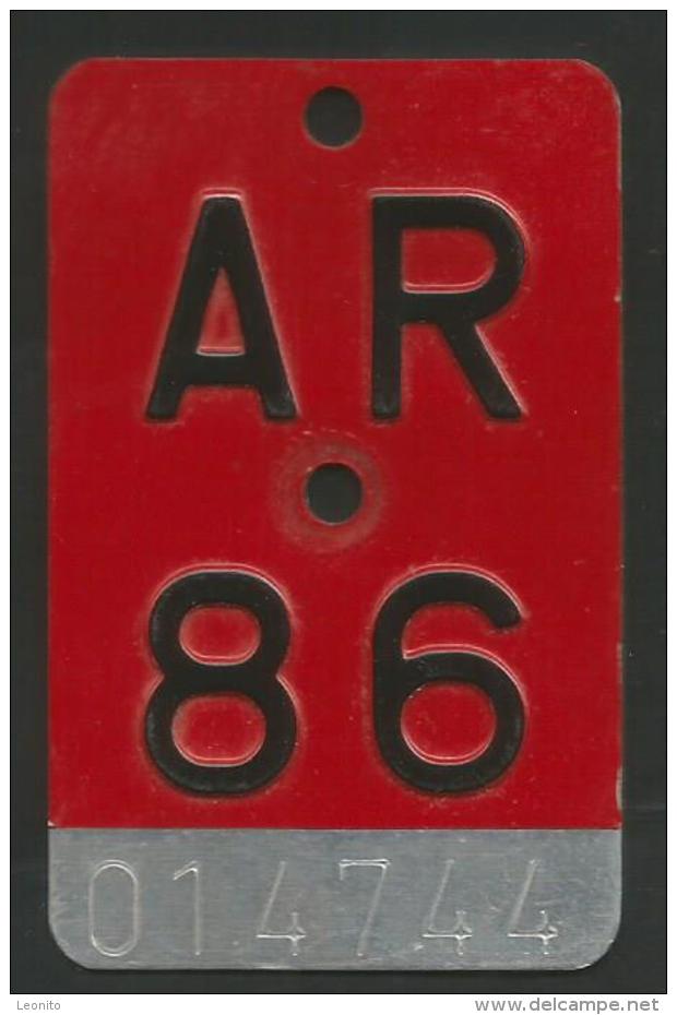 Velonummer Appenzell Ausserrhoden AR 86 - Plaques D'immatriculation