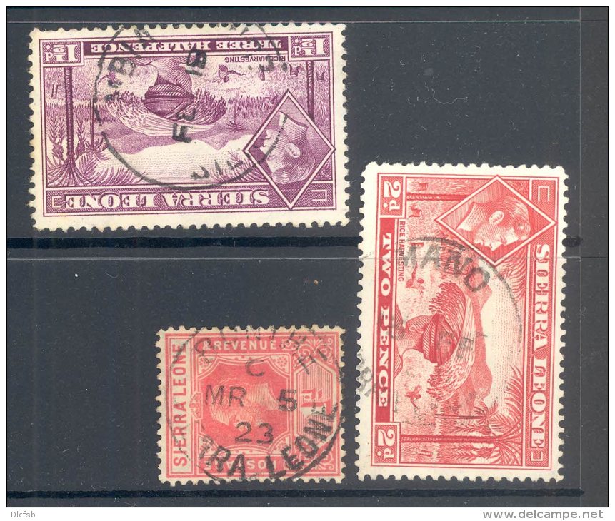SIERRA LEONE, Postmarks Kambia, Bonthe, Mano - Sierra Leone (...-1960)