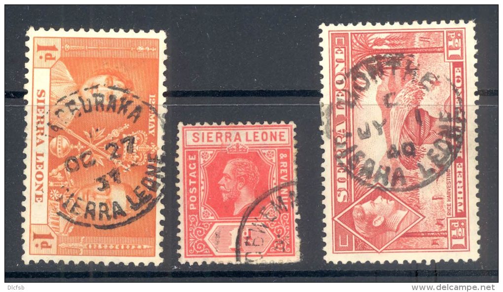 SIERRA LEONE, Postmarks Magburaka, Segbwema, Bonthe - Sierra Leone (...-1960)