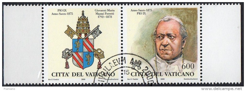 PIA . VAT - 2000 : I  Papi  E Gli Anni Santi 1300-2000 - (SAS 1188-96) - Gebruikt