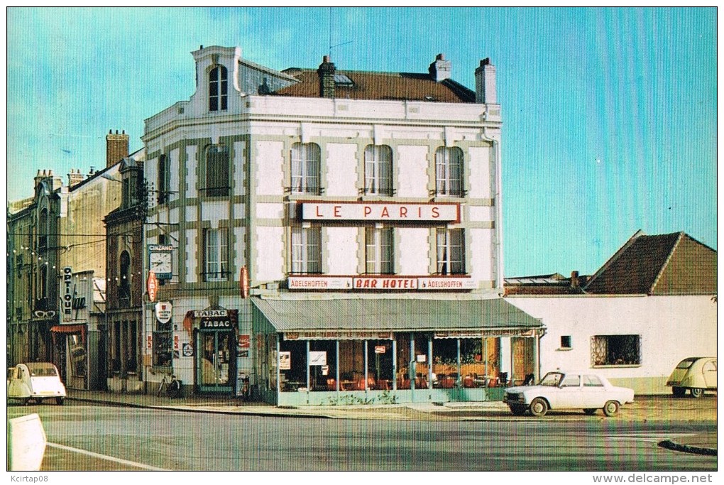 NOYON . '' Le Paris '' . Bar-Tabac-Hôtel-Restaurant-Taxi . - Noyon