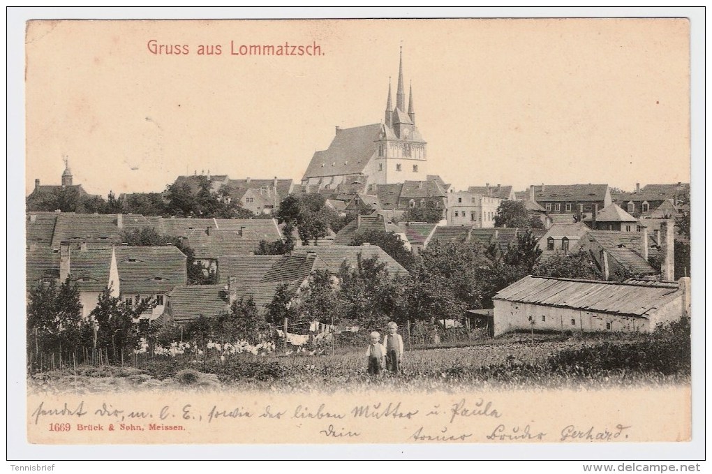 1905, " Gruss Aus Lommatzsch "   #2318 - Lommatzsch