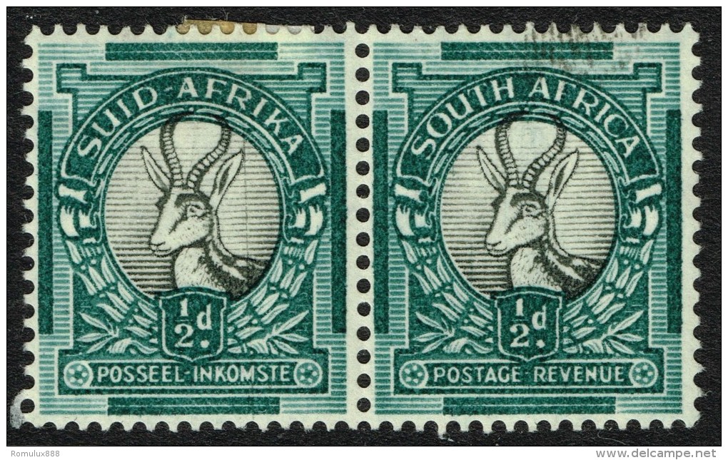 SG54aw SOUTH AFRICA 1954  MH 1/2d WITH - PRINTING FLAWS - Unused Stamps