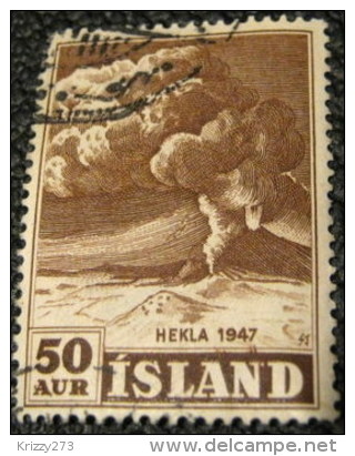 Iceland 1948 Volcano Hekla Eruption 50aur - Used - Usados