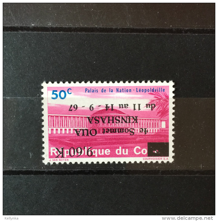 République Démocratique Du Congo - 650 - Surcharge Renversée - OUA - 1967 - MNH - Ongebruikt