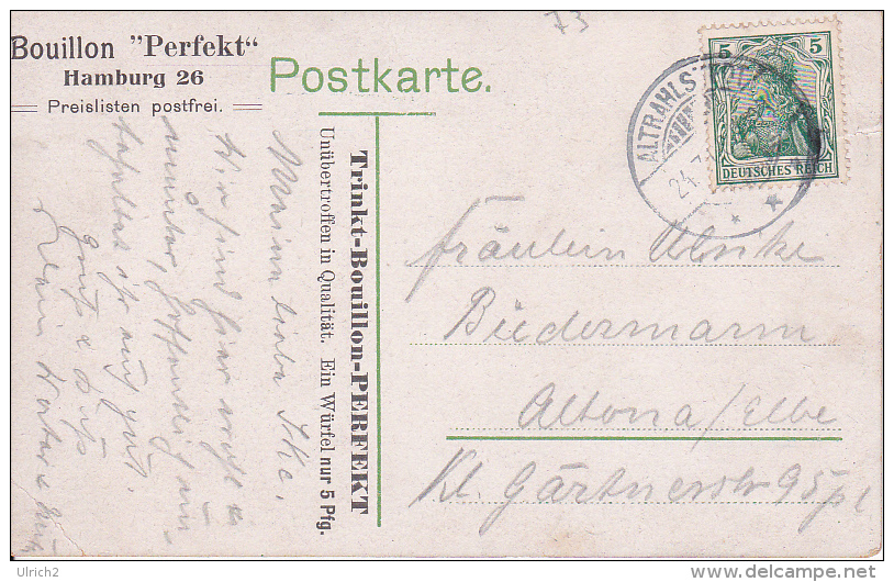 AK Hamburg - Gurlitt-Insel - Bouillon "Perfekt" Werbung - 1908 (16391) - Autres & Non Classés