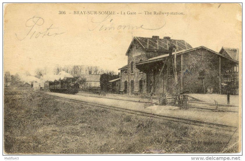 80/CPA A - Bray Sur Somme - La GAre - Bray Sur Somme