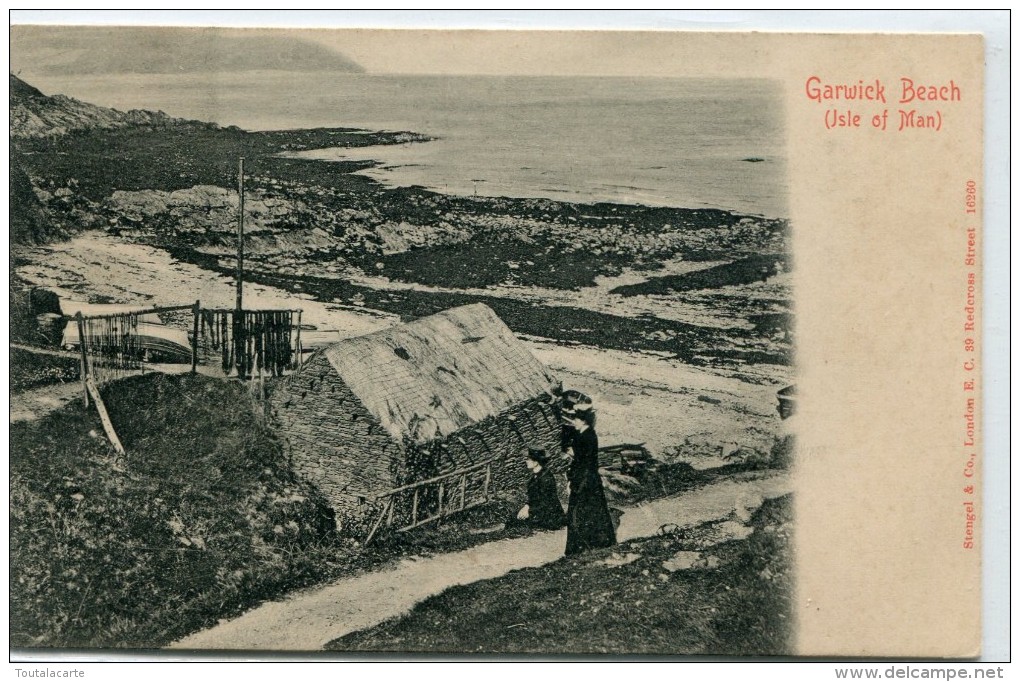 POST CARD ISLE OF MAN GARWICK BEACH - Insel Man