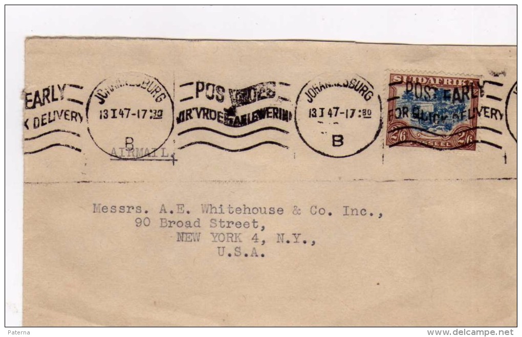 2793 Carta  Aérea  Sur Africa, Johannesburg 1947 - Unclassified