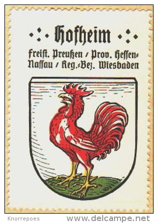 Werbemarke (Reklamemarke, Siegelmarke) Kaffee Hag : Wappen Von Hofheim - Tea & Coffee Manufacturers