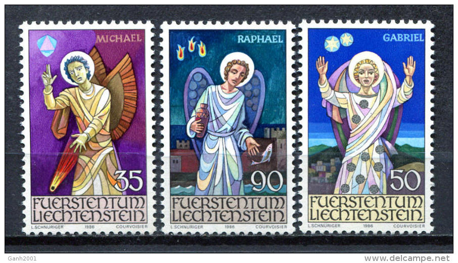 Liechtenstein 1986 / Religion Archangels MNH Arcángeles / Jc29  34-5 - Christentum