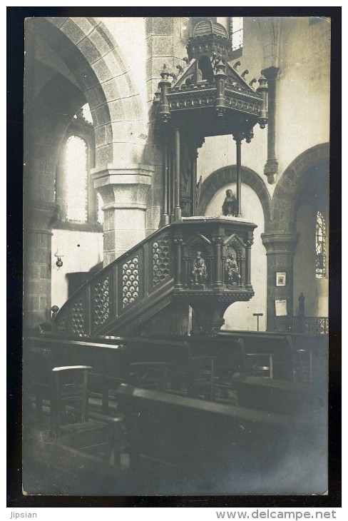 Cpa  Carte Photo Du 22 Ploeuc Intérieur De L' église - Chaire à Prêcher   AA2 - Loudéac