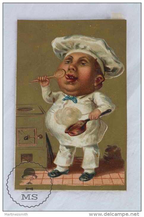 Rare & Old Italian Trading Card/ Chromo - Chef / Cook - Otros & Sin Clasificación