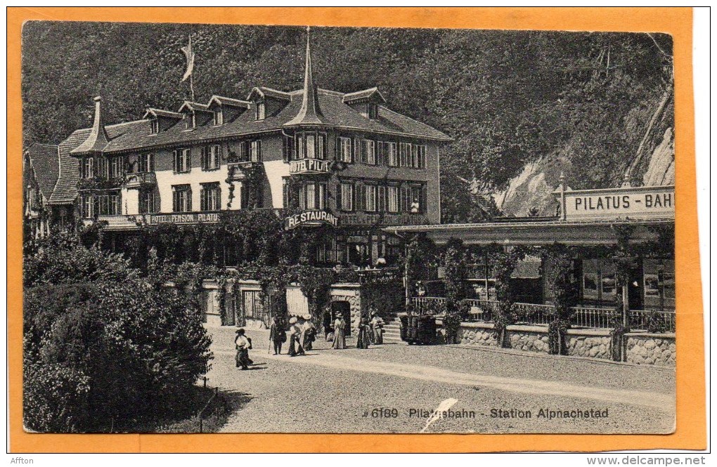 Pilatusbahn Station Alpnachstad 1910 Postcard - Alpnach