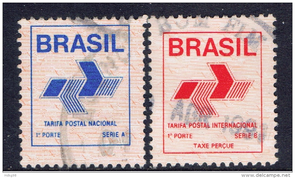 BR+ Brasilien 1988 Mi 2249 2256 2329 Bauwerk, Postemblem - Oblitérés