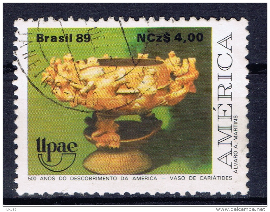 BR+ Brasilien 1989 Mi 2300-01 2322 Blumen, Tongefäß - Oblitérés