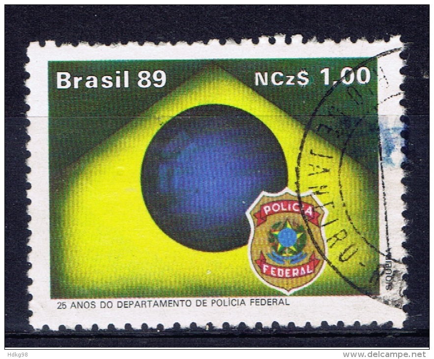 BR+ Brasilien 1989 Mi 2330 2332 2337-38 Bundespolizei, Weihnachten, Blüten - Oblitérés