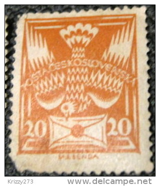 Czechoslovakia 1920 Dove And Envelope 20h - Used - Unused Stamps