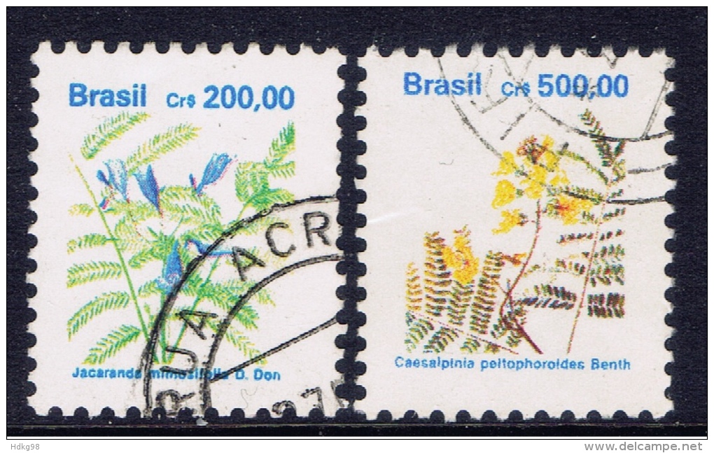 BR+ Brasilien 1991 Mi 2413 2420 Blüten - Used Stamps