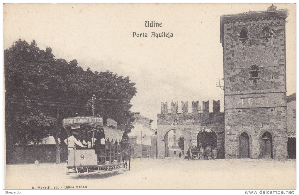 Udine - Piazza Aquileja Con Tram Cavallo    (120607) - Udine