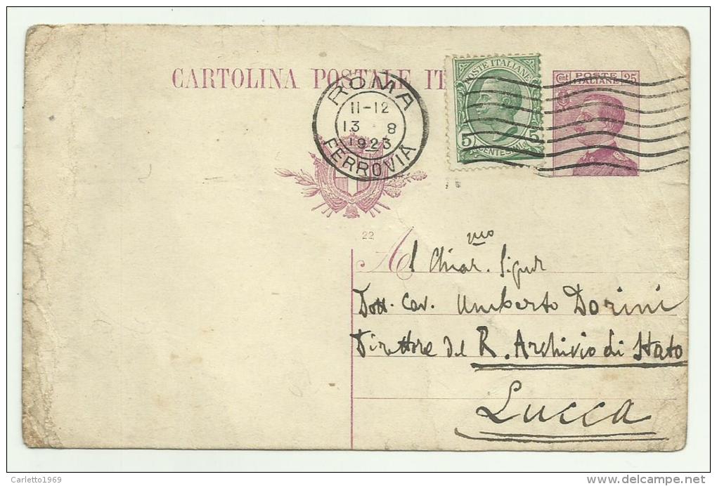 Cartolina Postale Affrancata 5 Centesimi 1923 - Poststempel