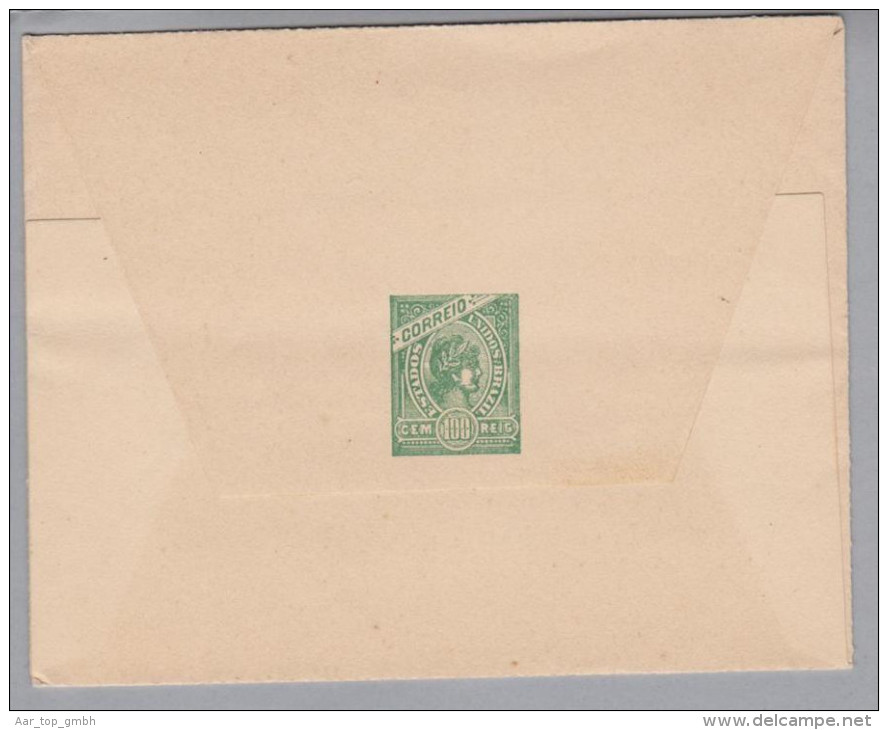 Argentinien 1900 Ganzsache 5 Cent Grün Bild + 100 Reis - Enteros Postales