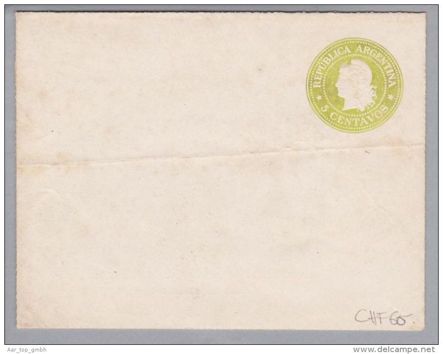 Argentinien 190? Ganzsache 5Cent Oliv M.Bildzudruck Iguazu - Postal Stationery