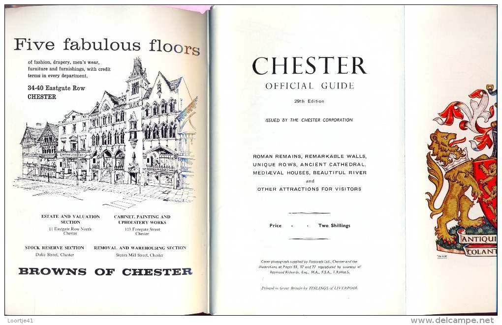 Brochure Toerisme Tourisme - Official Guide - CHESTER - +- 1960 - Dépliants Touristiques