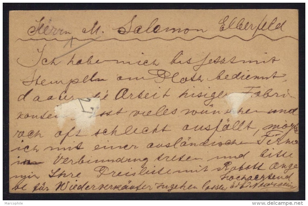 RUSSIE - SAINT PETERSBOURG / 1900 OBLITERATION # "XI" SUR  ENTIER POSTAL POUR L ALLEMAGNE (ref 6528) - Cartas & Documentos