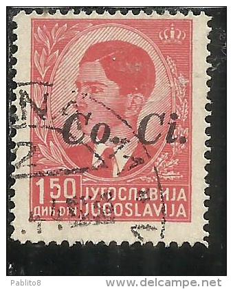 OCCUPAZIONI ITALIANA ITALY ITALIA LUBIANA 1941 Co. Ci. 1,50 D USATO USED OBLITERE´ - Lubiana