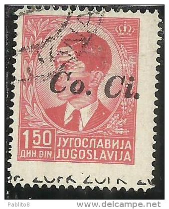 OCCUPAZIONI ITALIANA ITALY ITALIA LUBIANA 1941 Co. Ci. 1,50 D USATO USED OBLITERE´ - Lubiana