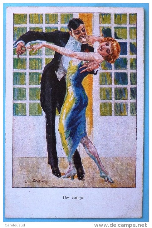 Cpa Litho Illustrateur USABAL  W.S.S.B. 1069 Couple Danse DANSEUR Elegant  LE TANGO - Usabal