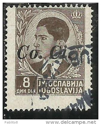 OCCUPAZIONI ITALIANA ITALY ITALIA LUBIANA 1941 Co. Ci. 8 D USATO USED OBLITERE´ - Lubiana