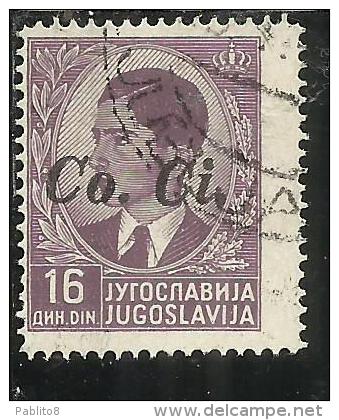 OCCUPAZIONI ITALIANA ITALY ITALIA LUBIANA 1941 Co. Ci. 16 D USATO USED OBLITERE´ - Lubiana