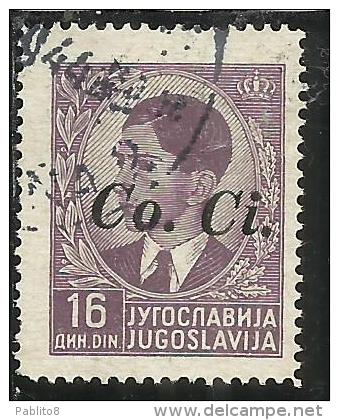 OCCUPAZIONI ITALIANA ITALY ITALIA LUBIANA 1941 Co. Ci. 16 D USATO USED OBLITERE´ - Lubiana