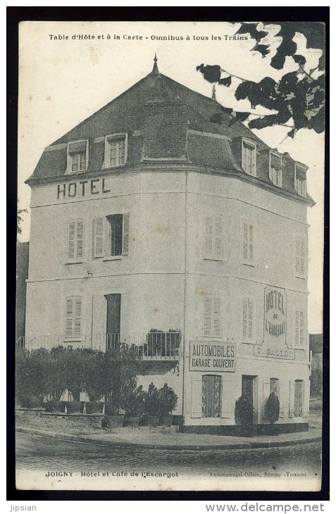 Cpa Du 89 Joigny Hotel Et Café De L' Escargot --  Table D' Hôte -- Omnibus à Tous Les Trains        AA3 - Joigny