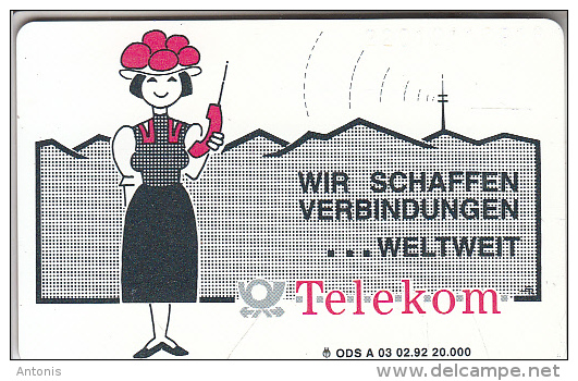 GERMANY(chip) - Freiburg(A 03), Tirage 20000, 02/92, Used - A + AD-Series : Publicitarias De Telekom AG Alemania