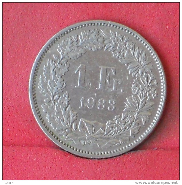 SWITZERLAND  1  FRANC  1983   KM# 24a,3  -    (Nº12109) - Svezia