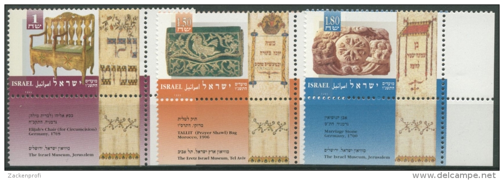 Israel 1995 Jüdische Festtage: Beschneidung 1345/47 Mit Tab Postfrisch - Nuovi (con Tab)