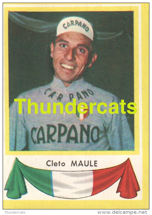 171 CLETO MAULE ITALY ITALIA ITALIE ** VINTAGE TRADING CARD CYCLING ANCIENNE CHROMO CYCLISME WIELRENNEN COUREUR - Cyclisme