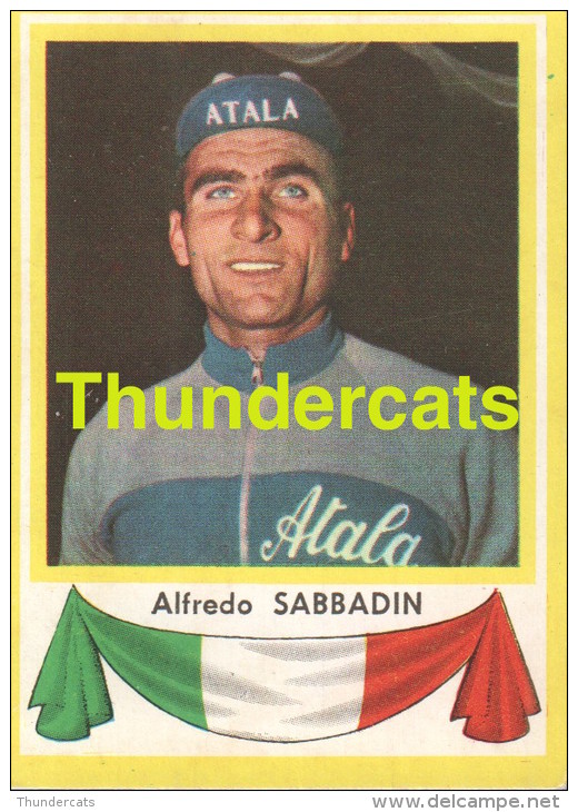 170 ALFREDO SABBADIN ITALY ITALIA ITALIE ** VINTAGE TRADING CARD CYCLING ANCIENNE CHROMO CYCLISME WIELRENNEN COUREUR - Cyclisme