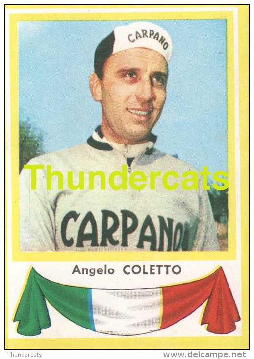 158 ANGELO COLETTO ITALY ITALIA ITALIE ** VINTAGE TRADING CARD CYCLING ANCIENNE CHROMO CYCLISME WIELRENNEN COUREUR - Cyclisme