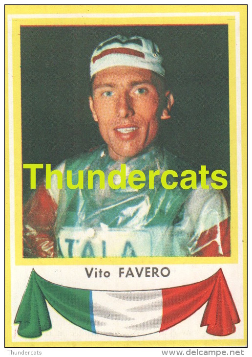 138 VITO FAVERO ITALY ITALIA ITALIE ** VINTAGE TRADING CARD CYCLING ANCIENNE CHROMO CYCLISME WIELRENNEN COUREUR - Cyclisme