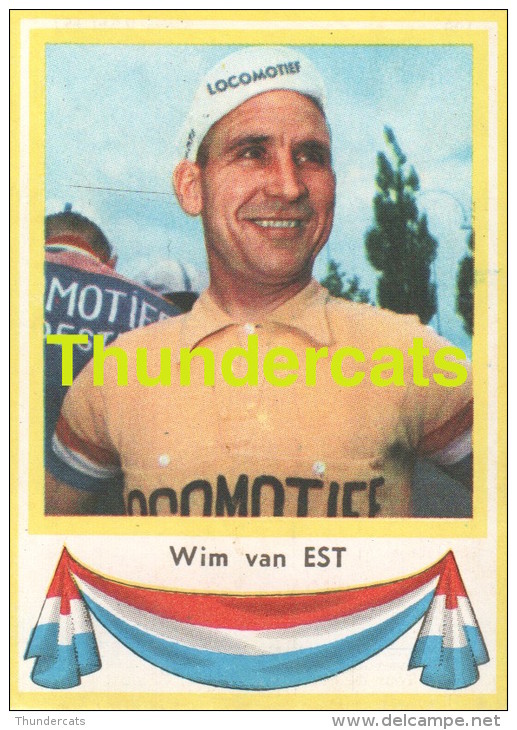 109 WIM VAN EST  PAYS BAS NEDERLAND ** VINTAGE TRADING CARD CYCLING ANCIENNE CHROMO CYCLISME WIELRENNEN COUREUR - Cyclisme