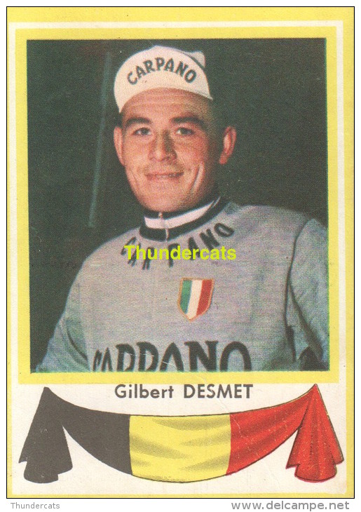 87 GILBERT DESMET BELGIE BELGIQUE ** VINTAGE TRADING CARD CYCLING ANCIENNE CHROMO CYCLISME WIELRENNEN COUREUR - Cyclisme